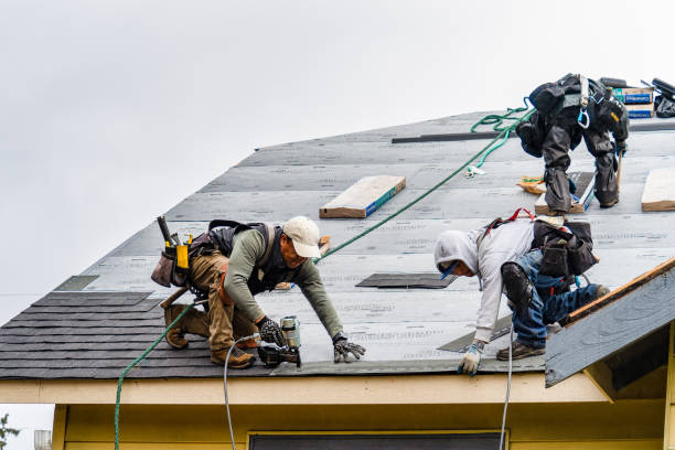 Professional Gutter Installation technician working in Hesperia, CA